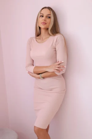 Palaidinės ir sijono komplektas tamsiai pudros rožinės spalvos