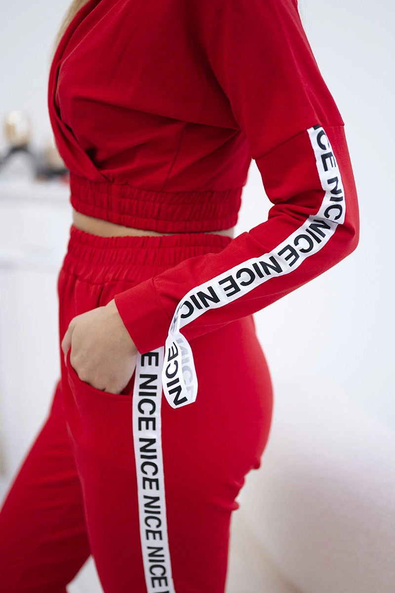 Komplektas su dekoratyvinėmis juostomis raudona - Image 4
