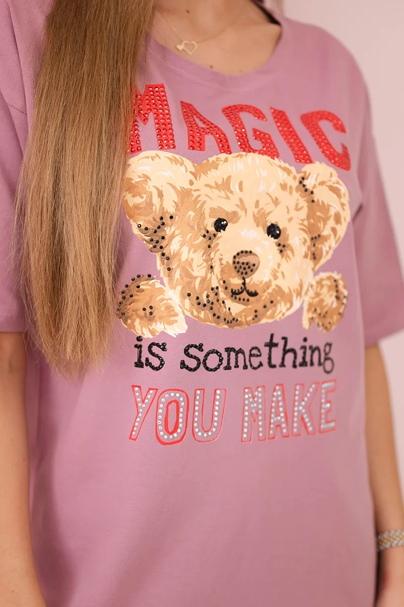 Magic print palaidinė tamsiai rožinė - Image 4