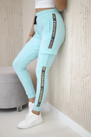 Mėtos krovininės kelnės