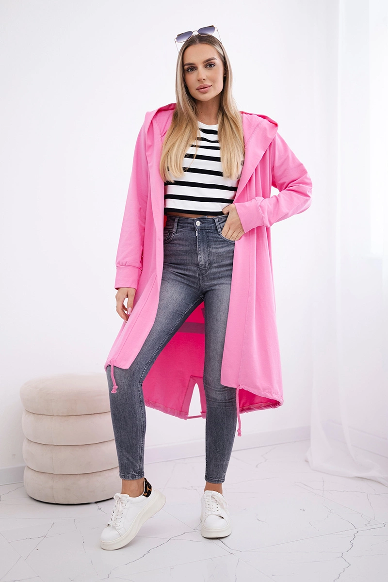 Spausdinta oversize šviesiai rožinė striukė - Image 3
