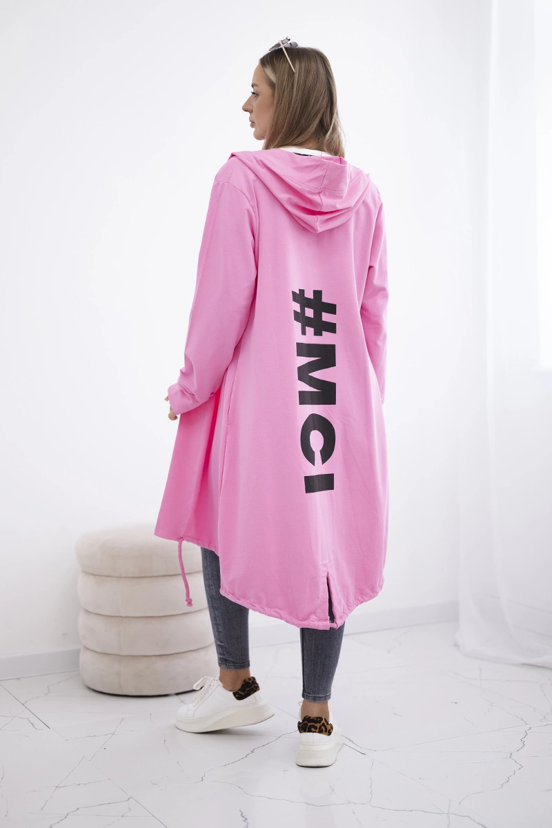 Spausdinta oversize šviesiai rožinė striukė - Image 2