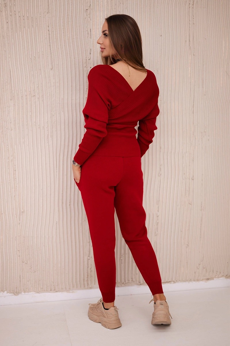 Dviejų dalių megztinių rinkinys raudonas - Image 4