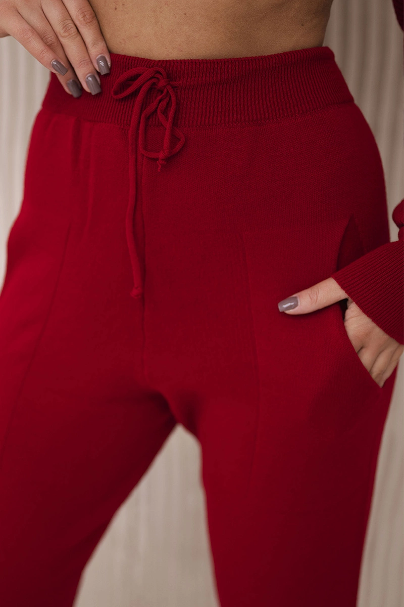 Dviejų dalių megztinių rinkinys raudonas - Image 5