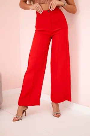 Plačios kelnės raudonos spalvos