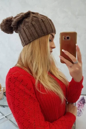 Milano vilnonė kepurė K203 mocca