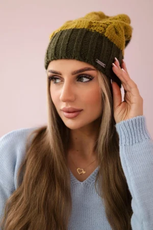 Paris vilnonė kepurė K212 kiwi+khaki