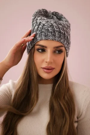 Merry vilnonė kepurė K225 pilka+grafitinė