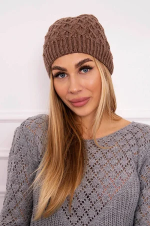 Roma vilnonė kepurė K224 mocca