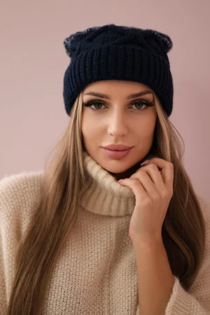 Alice vilnonė kepurė K248 denim+blue