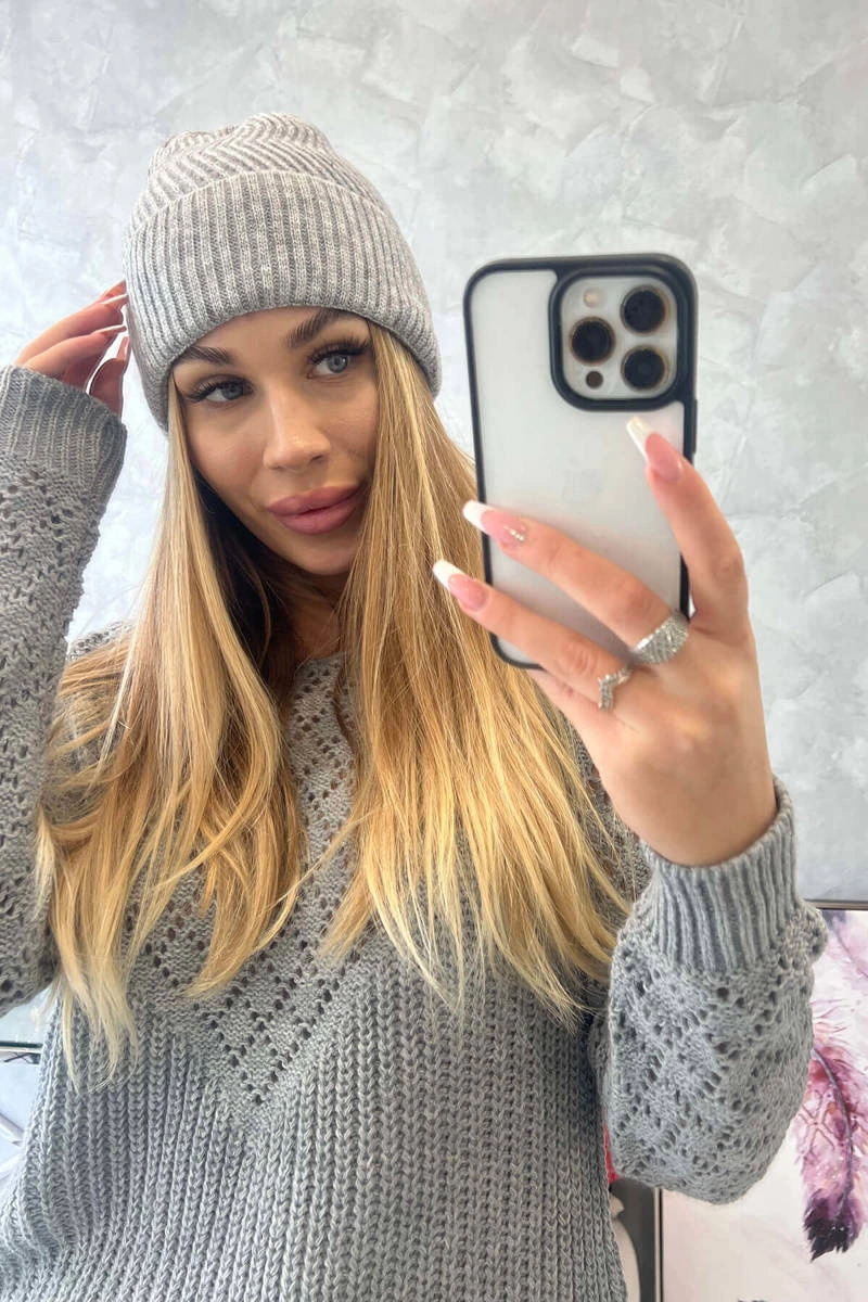 Plonas dangtelis Oliwia K252 šviesiai pilkas - Image 3