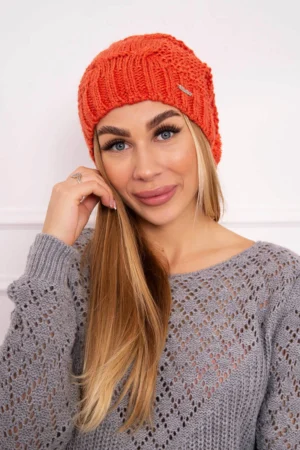 Kepurė su vilna Justyna K253 raudona