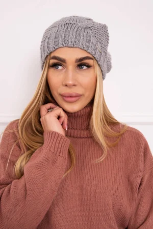 "Carolina" vilnonė kepurė K243 pilka
