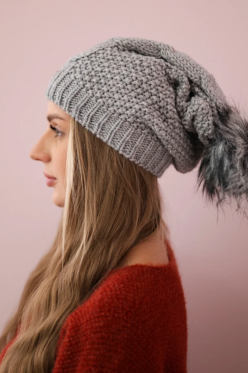 Sandra K210 vilnonė kepurė šviesiai pilka - Image 2