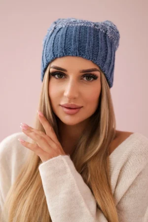 Paryžiaus vilnonė kepurė K213 denim