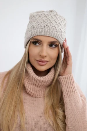Vilnonė kepurė K204 beige