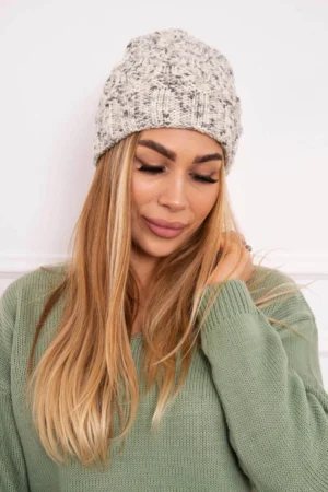 Moteriška kepurė Eliza K205 ecru+grey