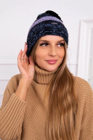 Pola vilnonė kepurė K267 navy+sea blue