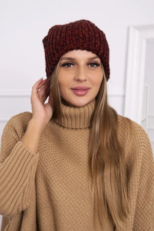 Moteriška kepurė Delia K260 bordo spalvos