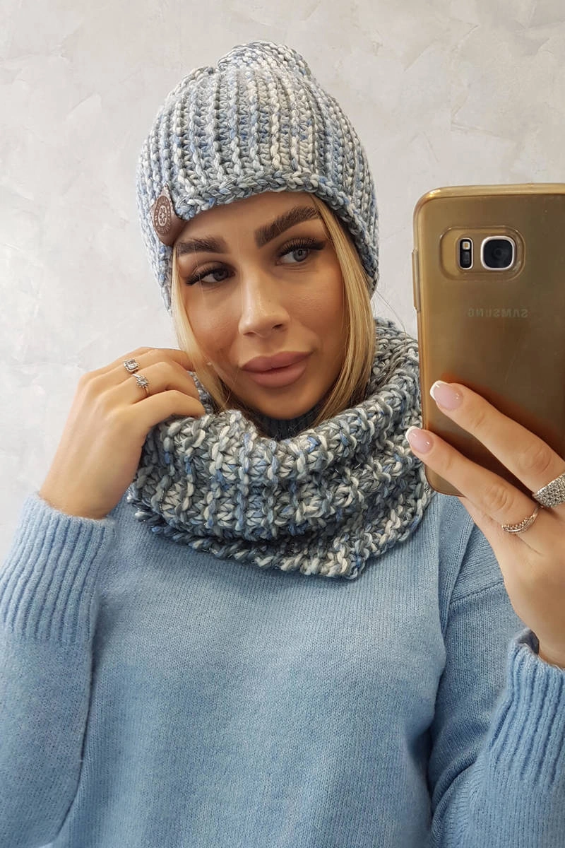 Moteriškas vilnonis rinkinys Wiwiana K273 tamsiai pilkas - Image 3