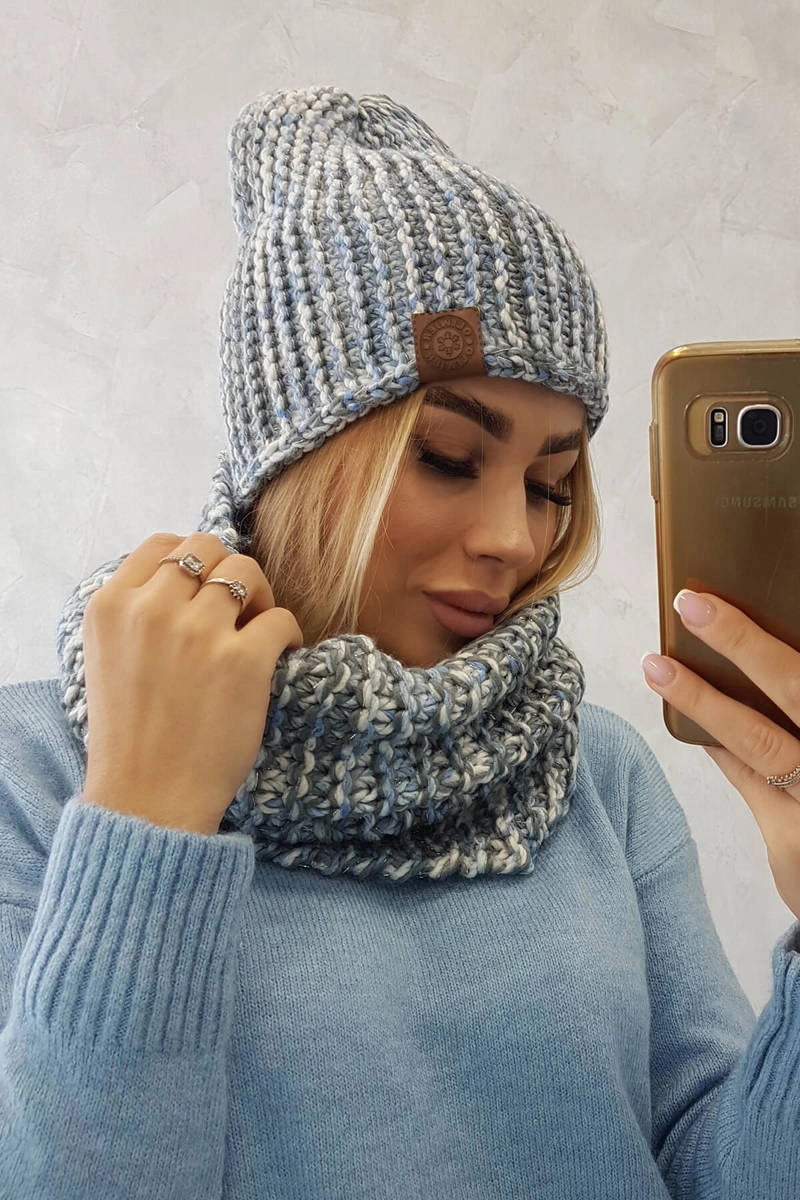 Moteriškas vilnonis rinkinys Wiwiana K273 tamsiai pilkas - Image 4