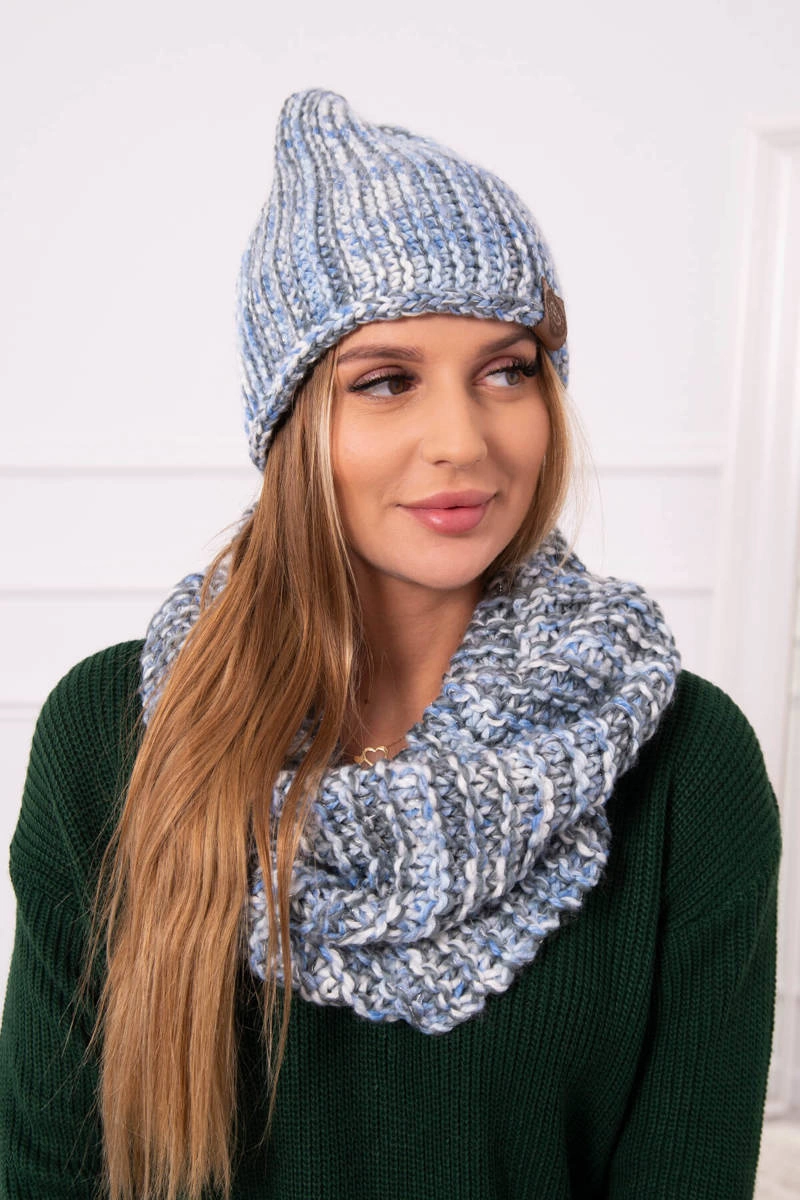 Moteriškas vilnonis rinkinys Wiwiana K273 tamsiai pilkas