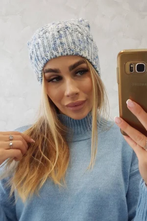 Adela vilnonė kepurė K282 mėlyna