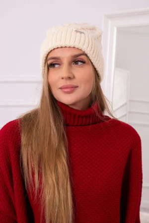 Vilnonė kepurė Wanda K281 ecru