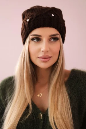 Moteriška kepurė "Ramona" K383 rudos spalvos