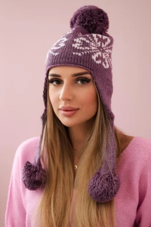 Moteriški ausinukai Balbina K381 violetinės spalvos