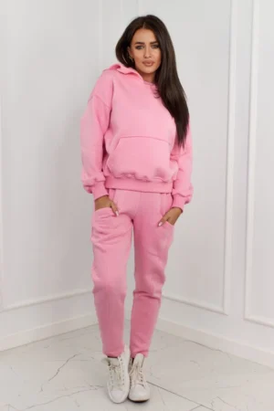 Izoliuotas komplektas džemperių + kelnės šviesiai rožinė