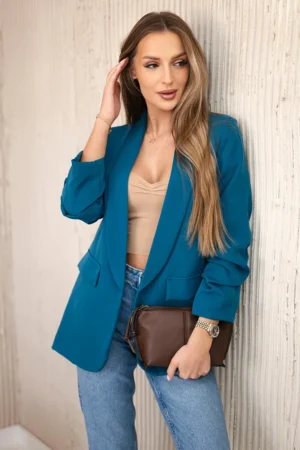 Elegantiškas jūrinis švarkas su atlapais