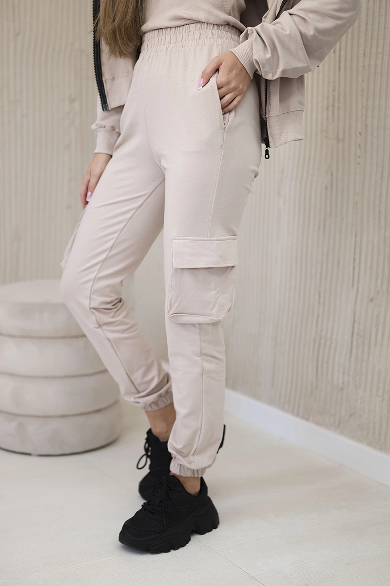 Komplektas 3 in 1 džemperis + viršutinėmis + kelnėmis šviesiai smėlio spalvos - Image 4