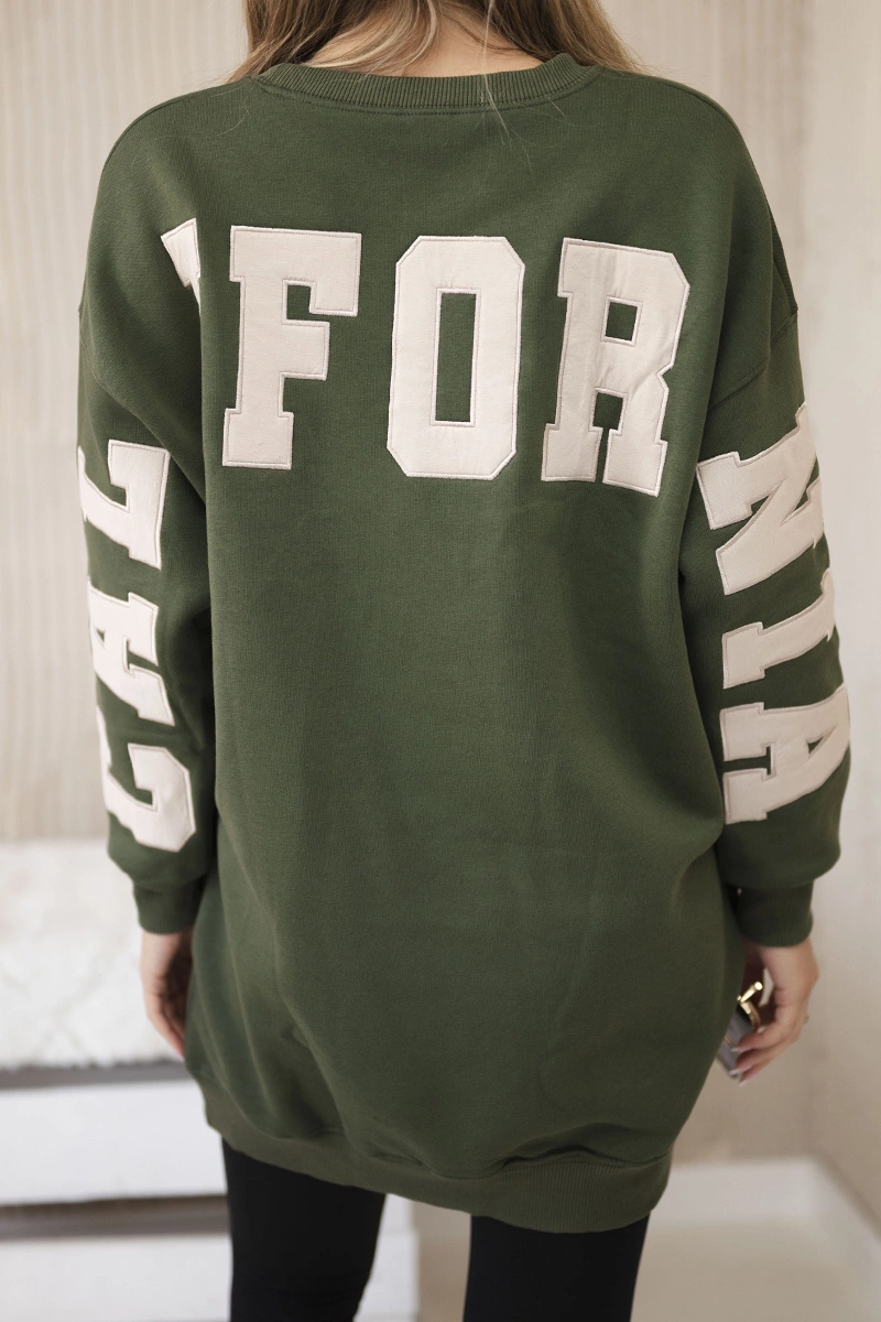 Izoliuotas džemperis su Kalifornijos užrašu chaki - Image 4