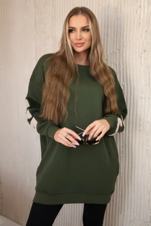 Izoliuotas džemperis su Kalifornijos užrašu chaki