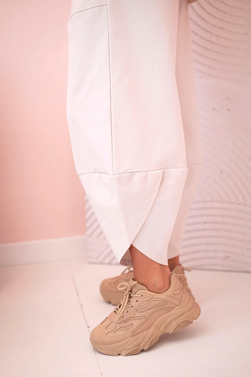 Naujų punto džemperių kelnių komplektas smėlio spalva - Image 5