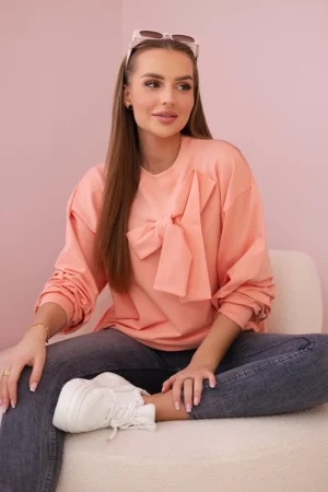 Medvilninė palaidinė su lanku abrikosas