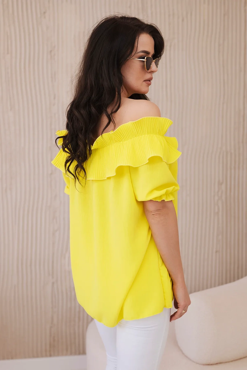 Ispaniška palaidinė su dekoratyvine maivymasis geltonas - Image 4