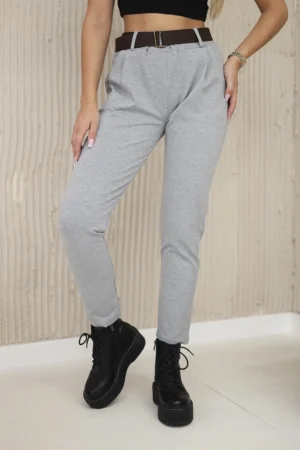 Punto Milano Winter kelnės su diržu pilka