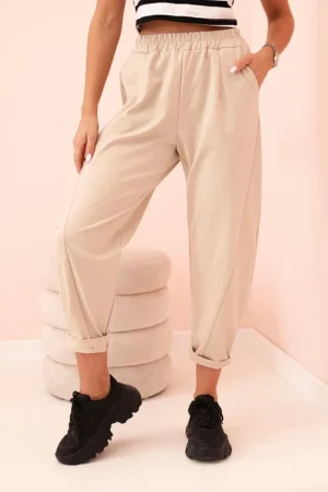 Vasaros Punto kelnės su kišenėmis bežinės